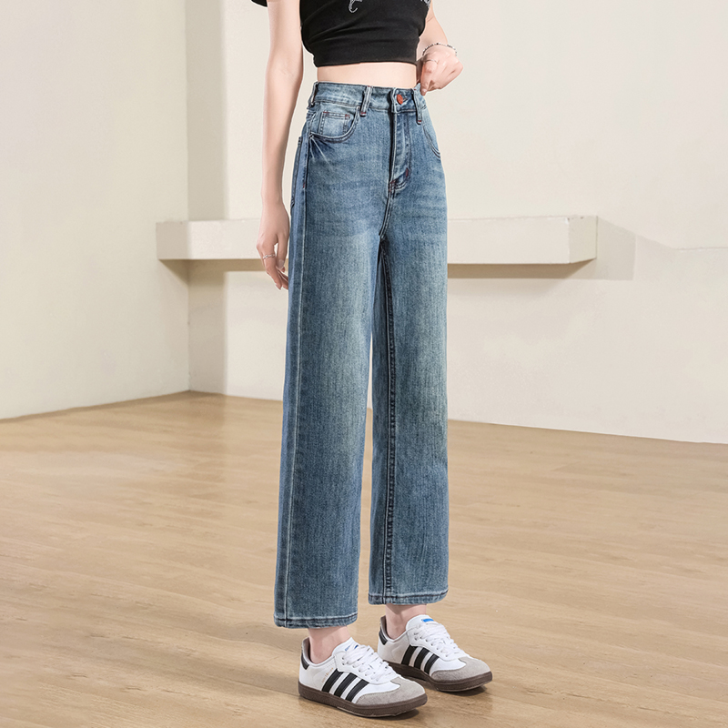 Retro spring slim pants show high elasticity jeans