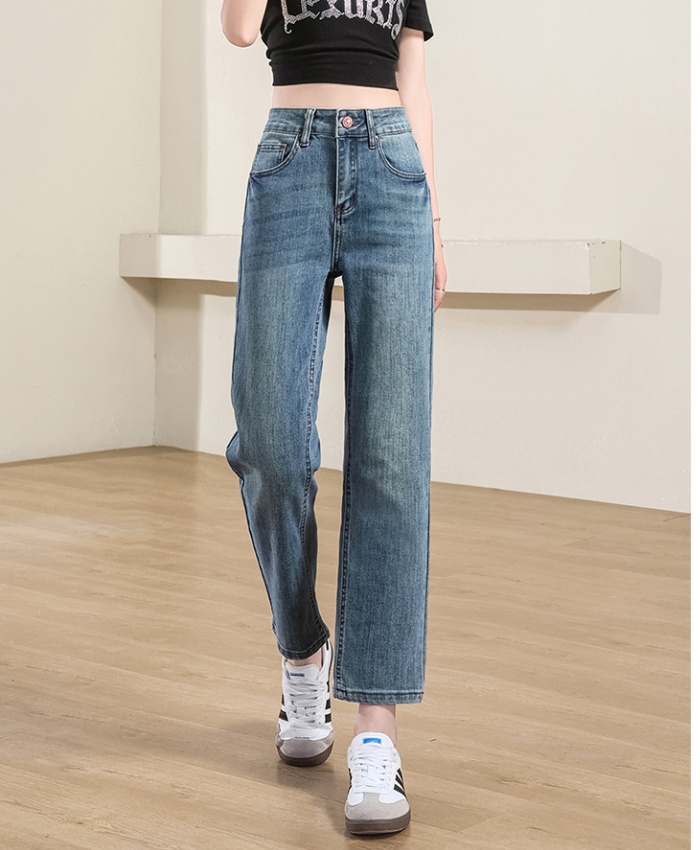 Retro spring slim pants show high elasticity jeans