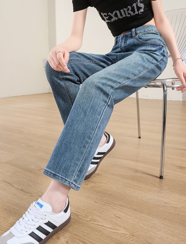 Retro spring slim pants show high elasticity jeans