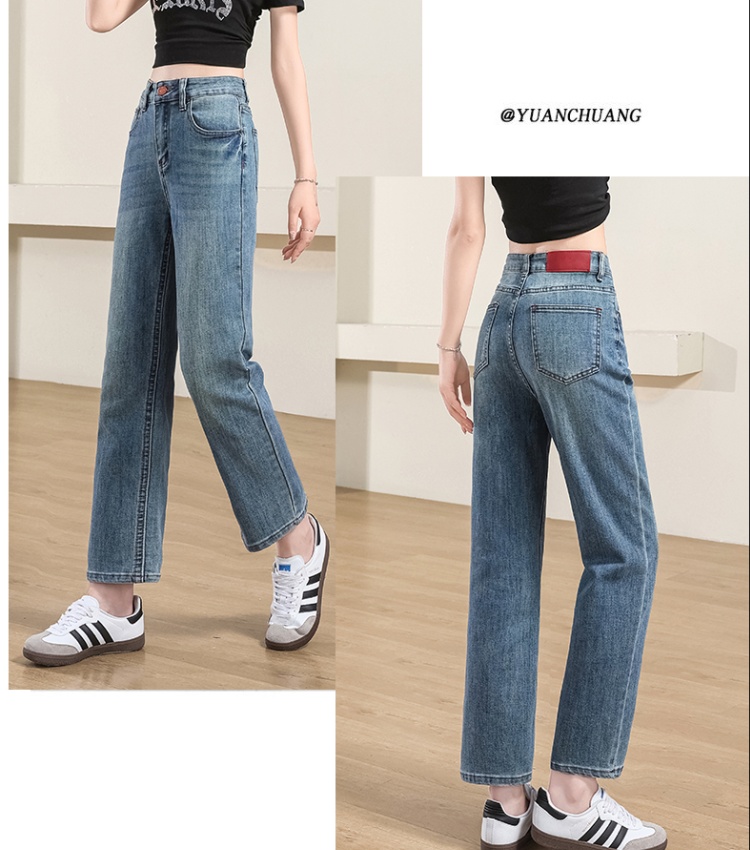 Retro spring slim pants show high elasticity jeans