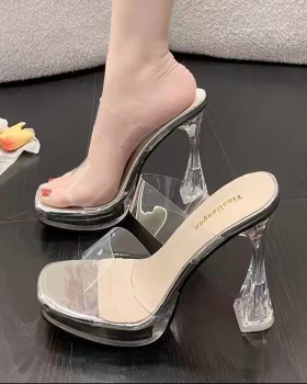 Korean style fashion sandals crystal slippers