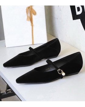 Slipsole commuting low pointed shoes for women