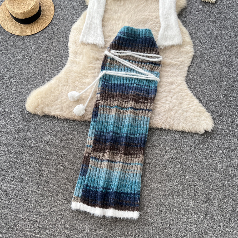 Fashion long skirt autumn tops 2pcs set for women