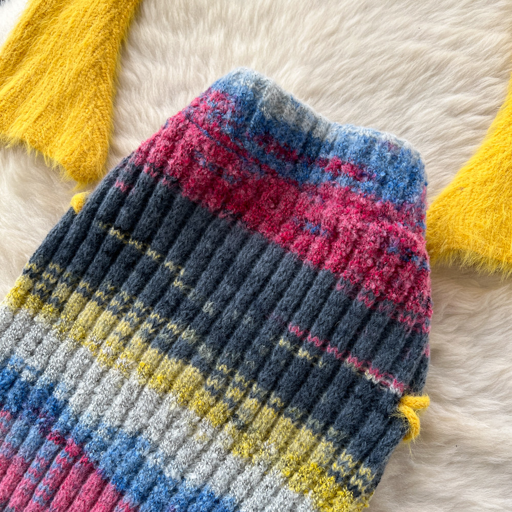 Fashion long skirt autumn tops 2pcs set for women