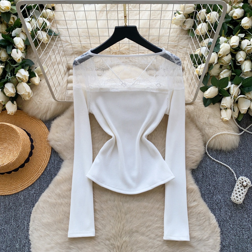 Slim long sleeve sweater elmo knitted tops for women