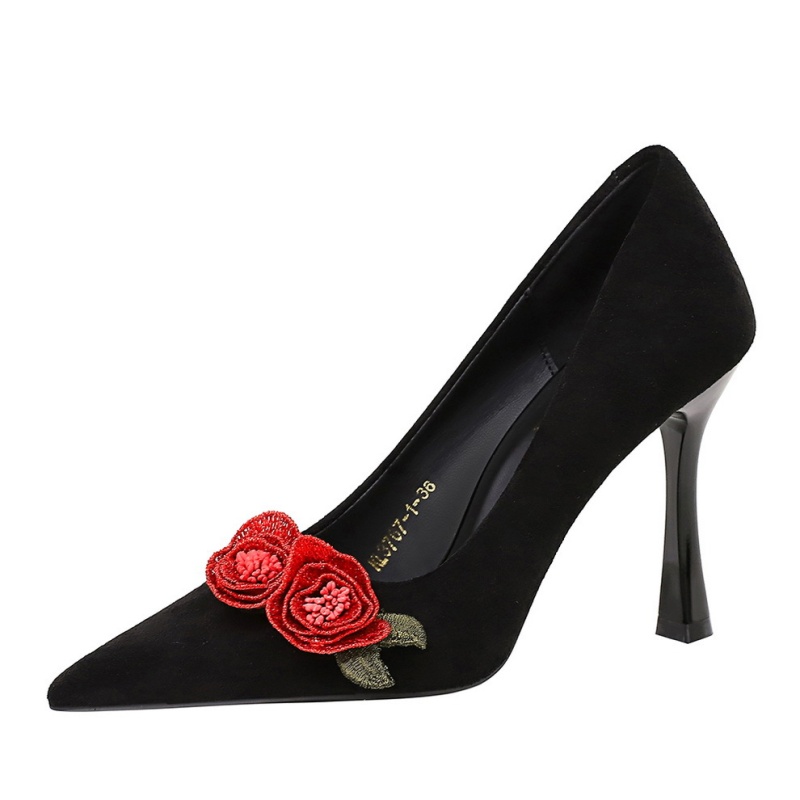 Pointed high-heeled shoes low lazy shoes for women