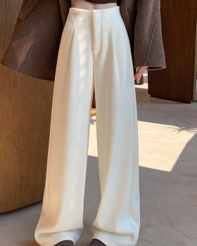 High waist business suit wide leg pants for women