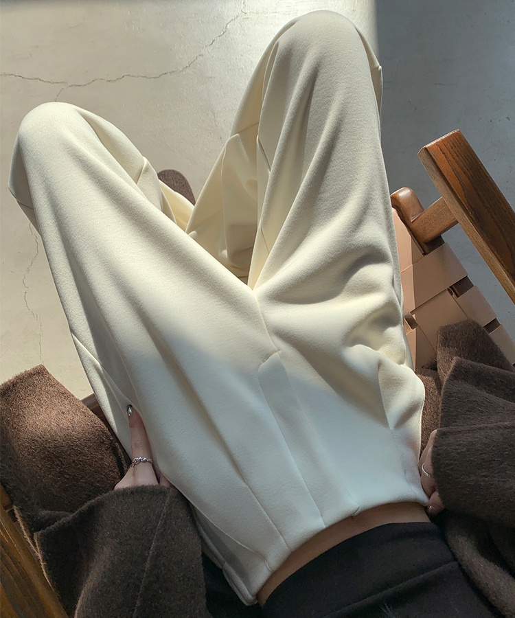 High waist business suit wide leg pants for women