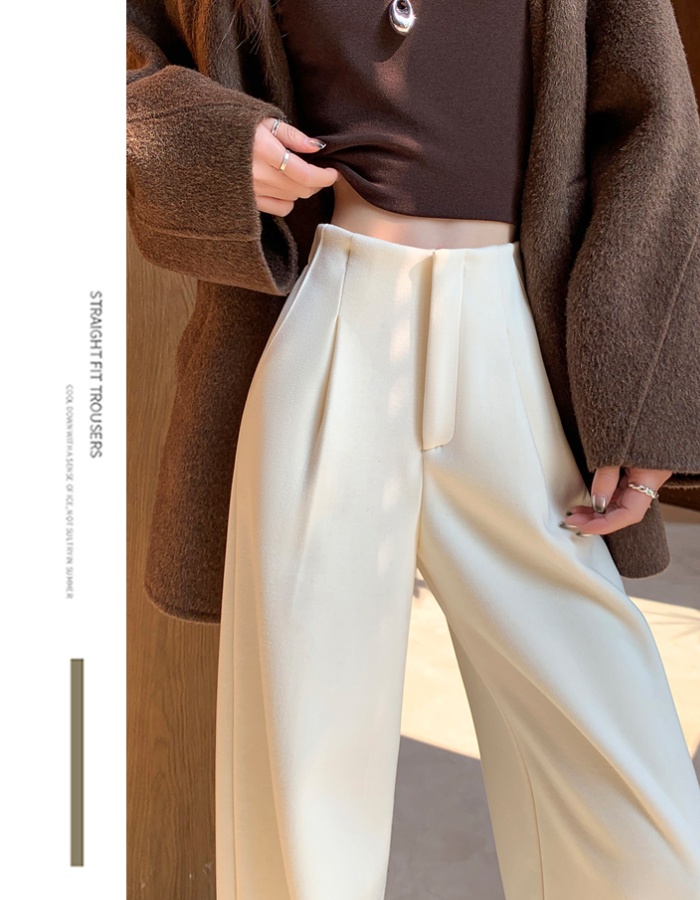 High waist business suit wide leg pants for women