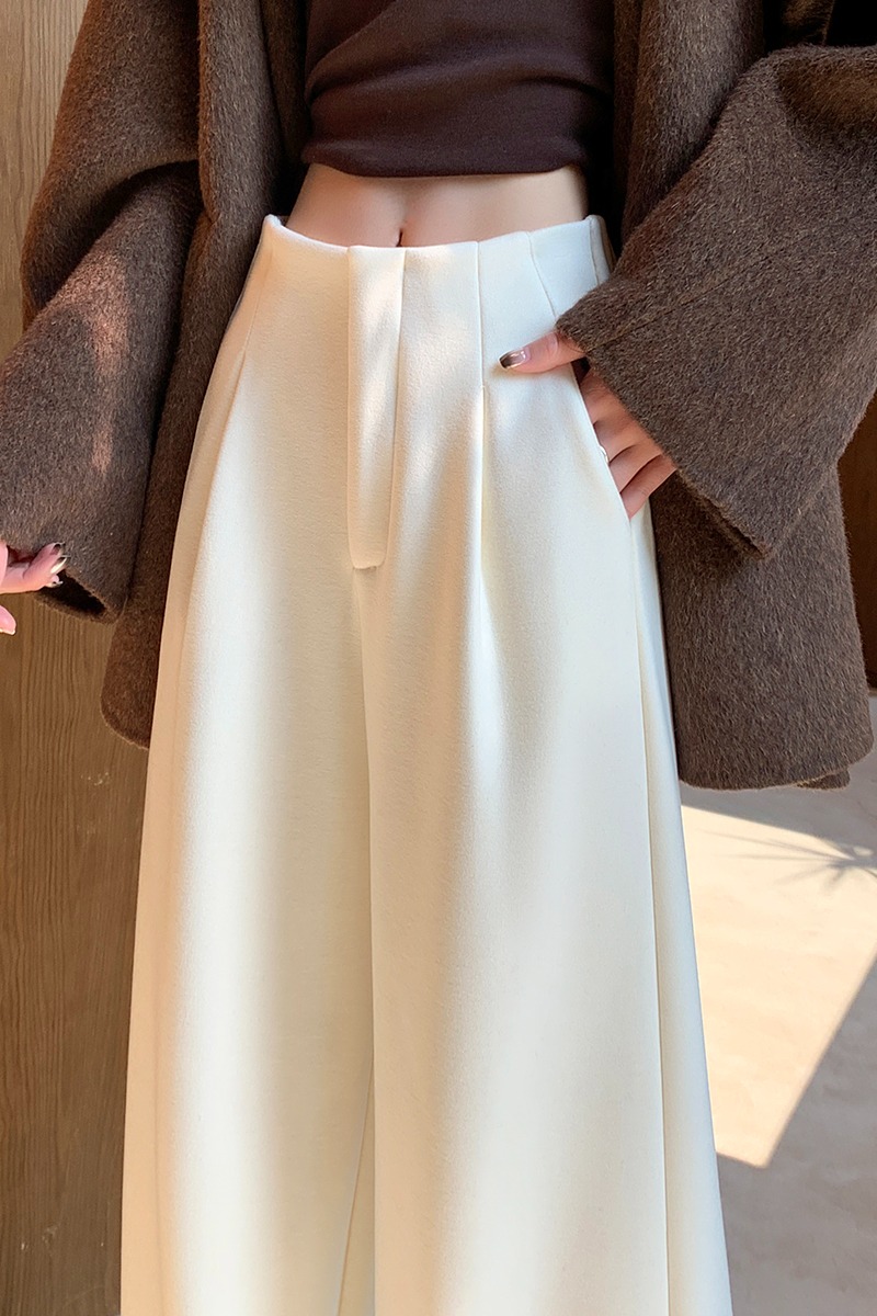 High waist business suit wide leg pants for women