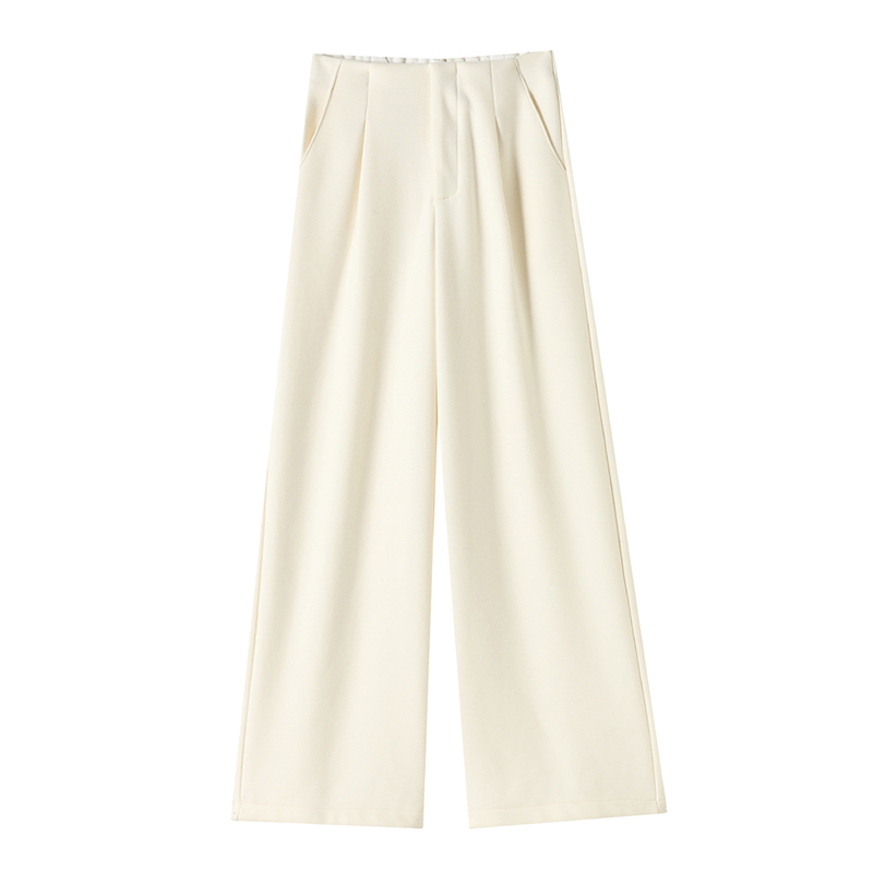 High waist business suit wide leg pants for women