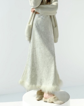 High waist mermaid one step skirt winter skirt for women