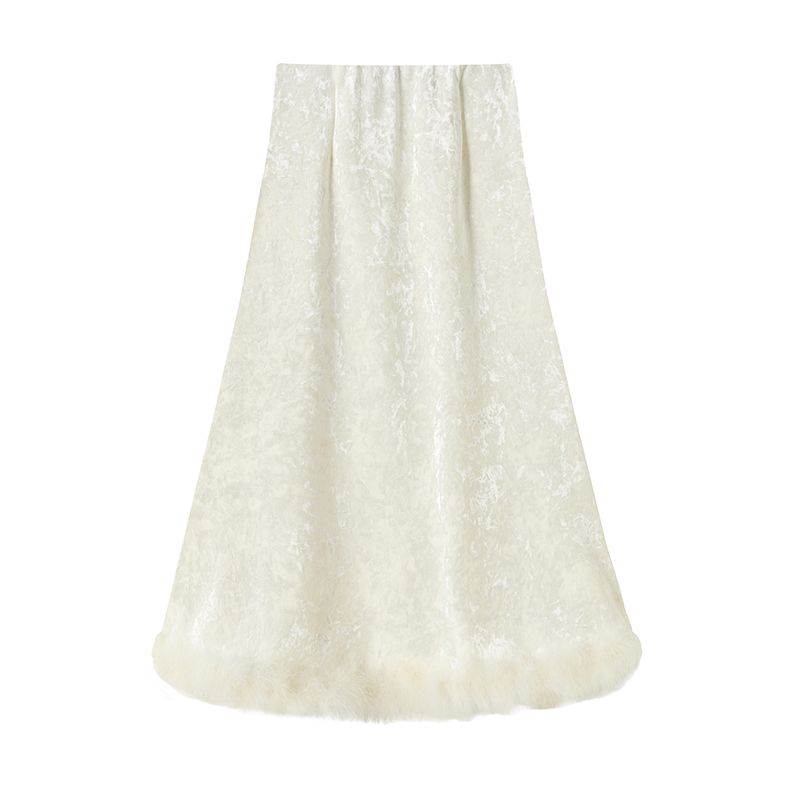 High waist mermaid one step skirt winter skirt for women