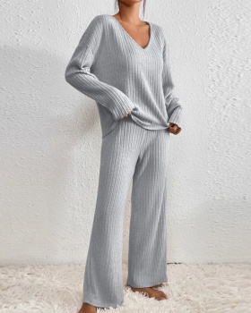 Loose casual pants Casual tops a set for women