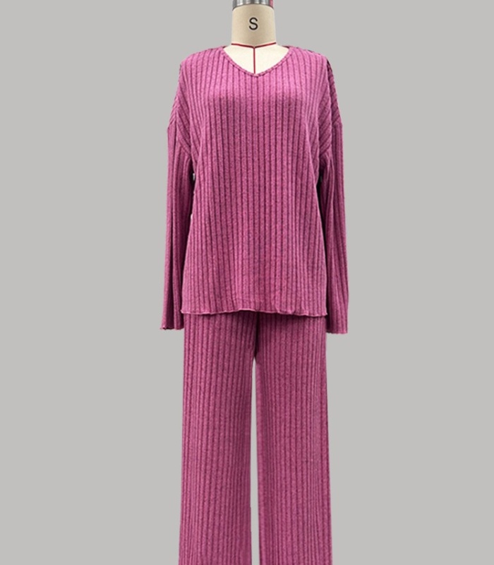 Loose casual pants Casual tops a set for women