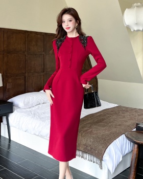 Autumn fashion dress package hip temperament long dress
