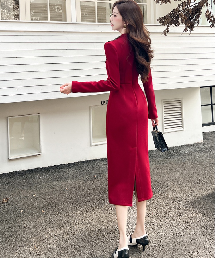 Autumn fashion dress package hip temperament long dress
