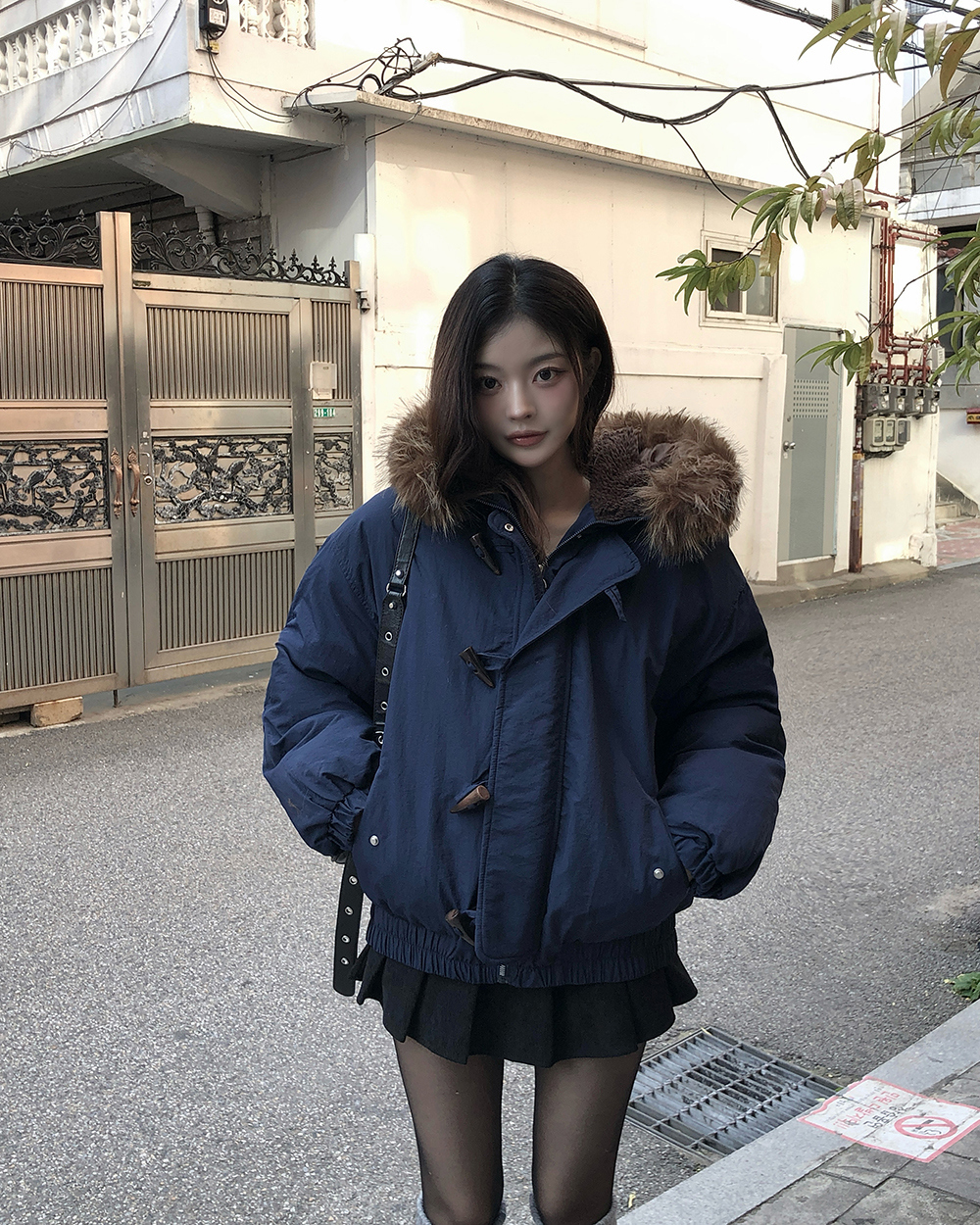 Winter hooded cotton coat slim coat for women