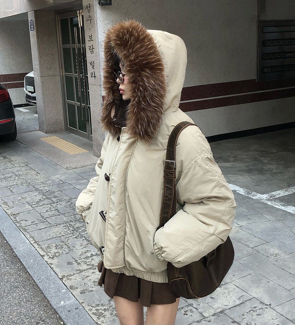 Winter hooded cotton coat slim coat for women