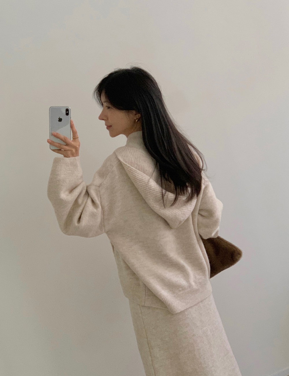 Straight shawl loose long skirt 3pcs set for women