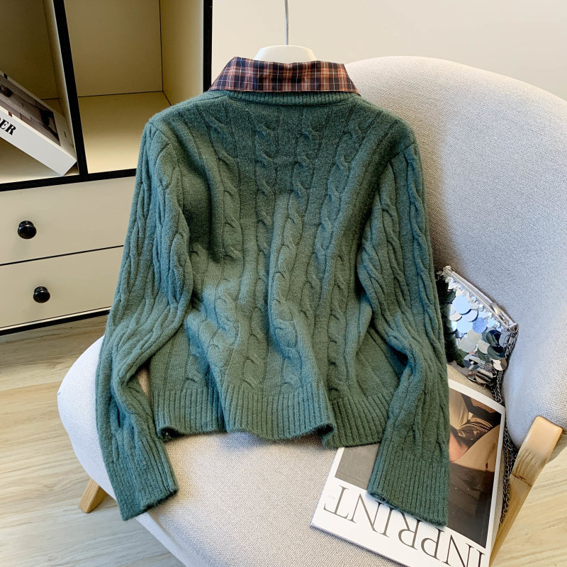 Knitted unique cardigan wears outside sweater for women