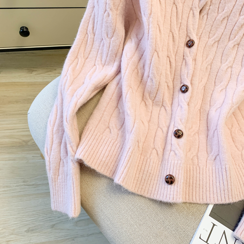 Knitted unique cardigan wears outside sweater for women