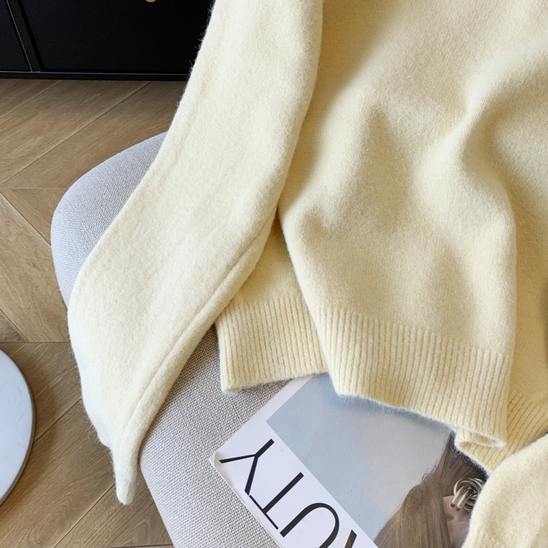 Western style pearl all-match thick Casual loose tops