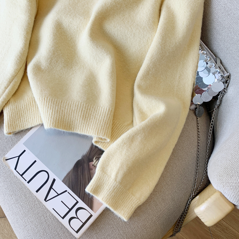 Western style pearl all-match thick Casual loose tops