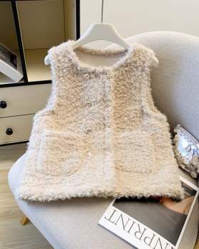 Double-breasted tops thermal waistcoat for women