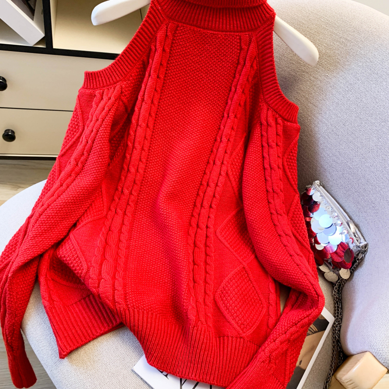 Fashion Western style sweater strapless tops for women