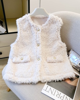 Simple waistcoat outside the ride tops for women