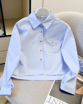 Lace all-match shirt Casual spring tops for women