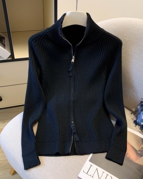 Niche slim sweater zip bottoming shirt for women