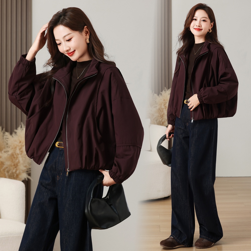 Cotton thick simple cotton coat pure all-match coat