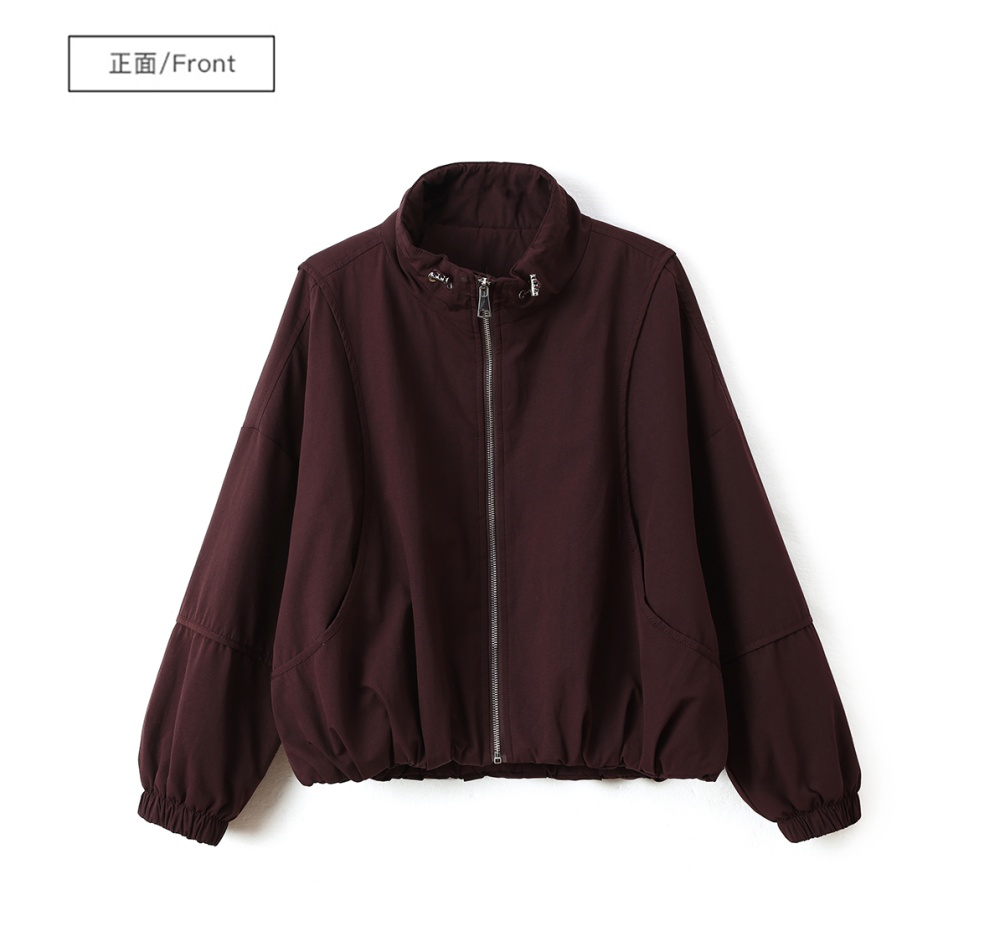 Cotton thick simple cotton coat pure all-match coat