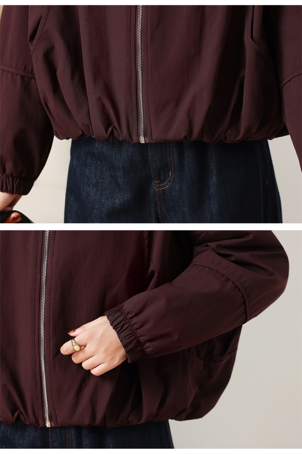 Cotton thick simple cotton coat pure all-match coat