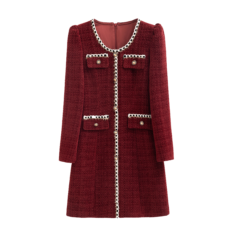 Ladies slim chanelstyle spring temperament dress