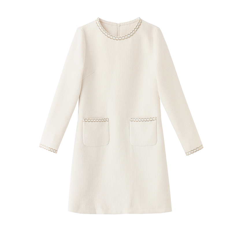 Beading V-neck Western style dress for women