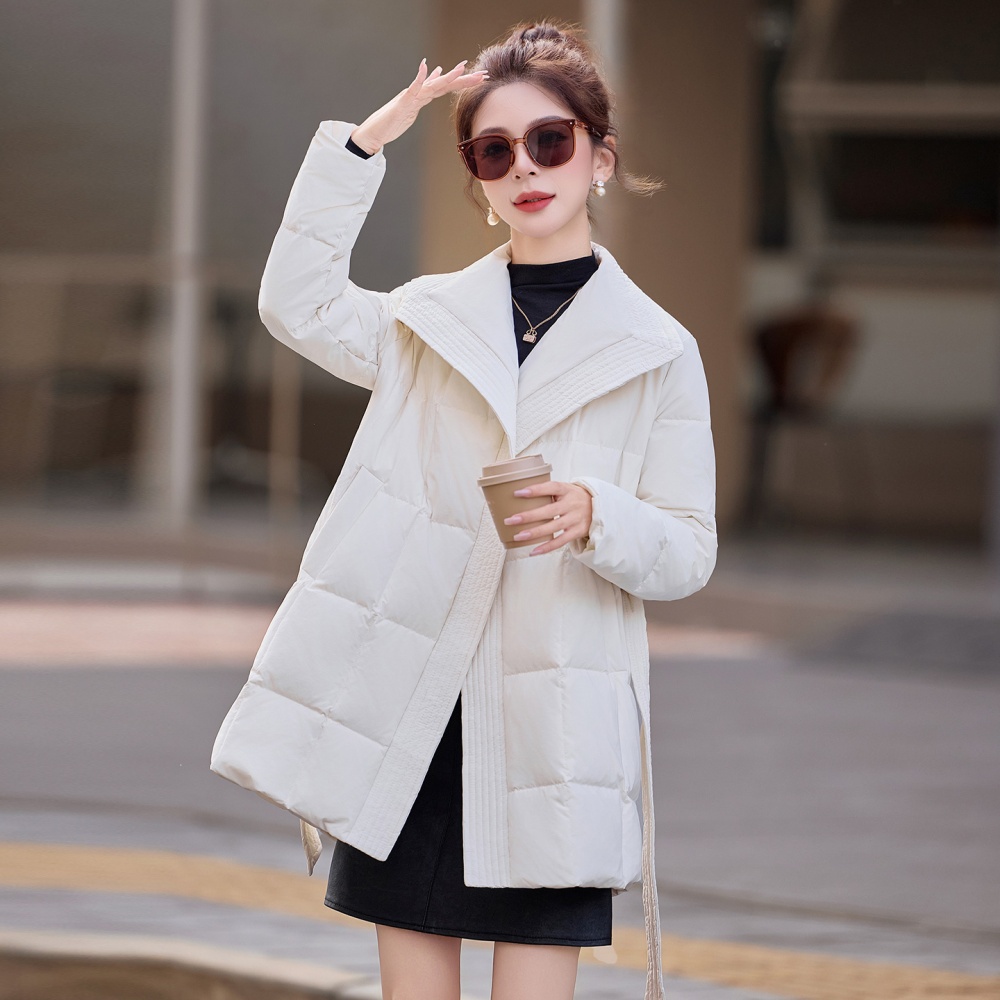 Slim temperament fashion duck down grace long down coat
