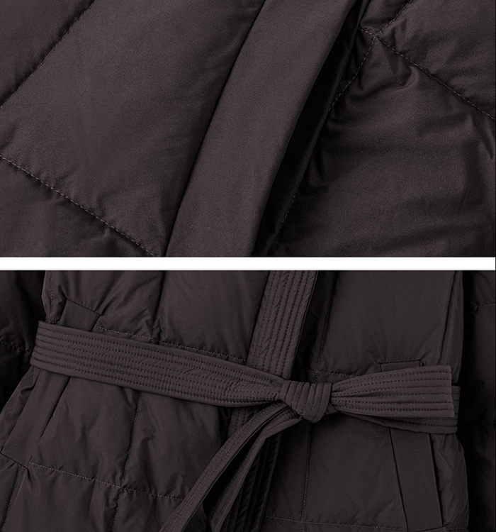 Slim temperament fashion duck down grace long down coat