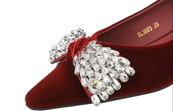 Slipsole pointed rhinestone shoes for women