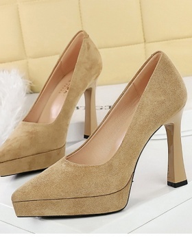 All-match pointed platform thick high-heeled shoes