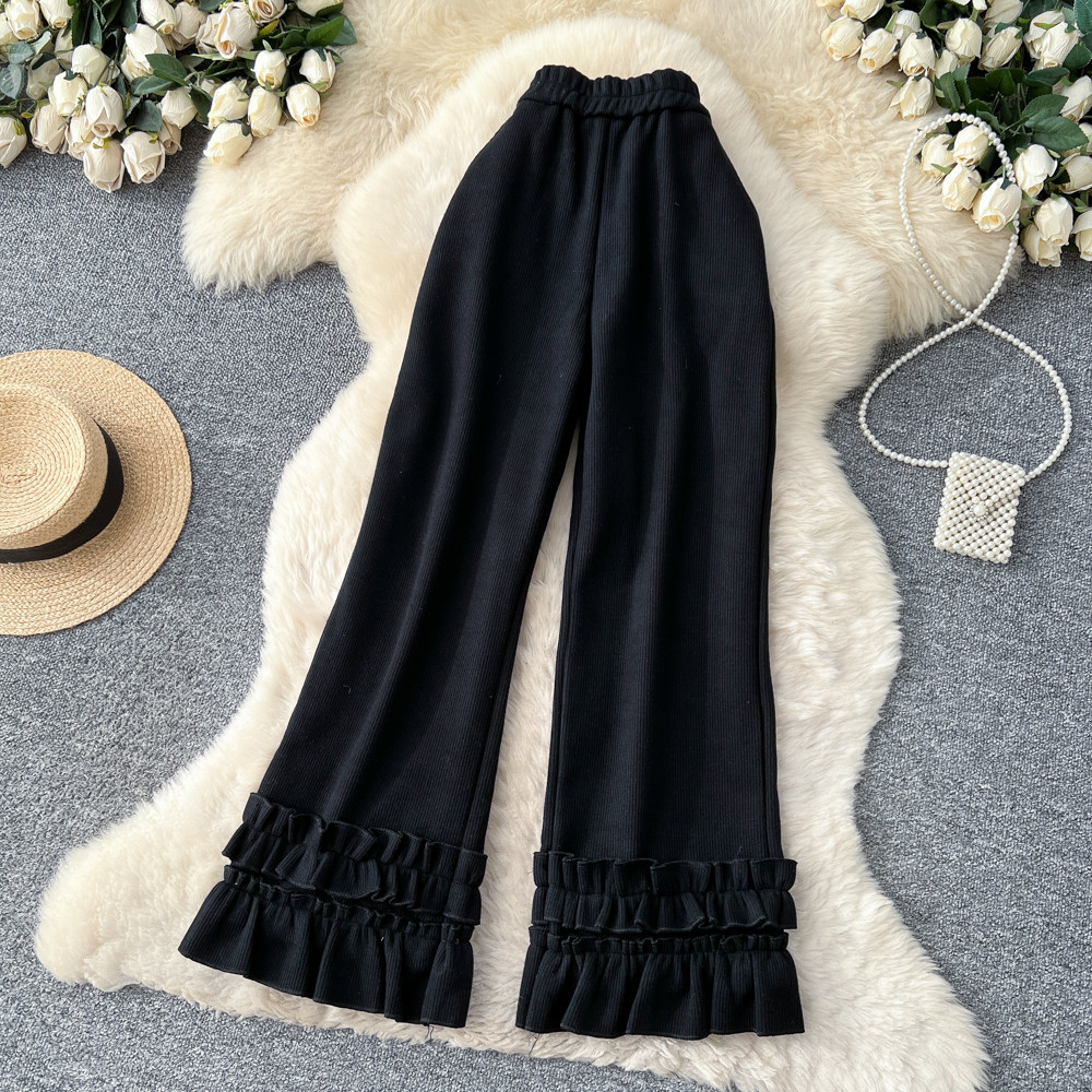 Autumn and winter wide leg pants casual pants for women