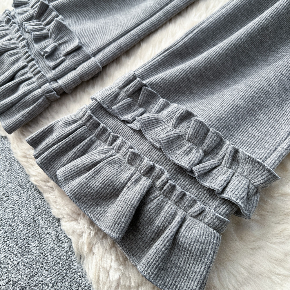 Autumn and winter wide leg pants casual pants for women