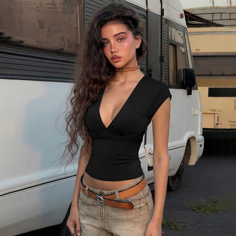 Winter fashion frenum halter V-neck sexy slim pure vest for women