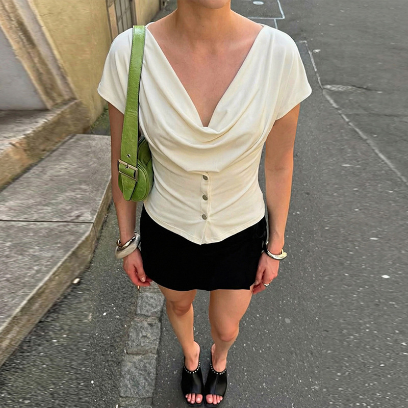 Short sleeve T-shirt European style tops