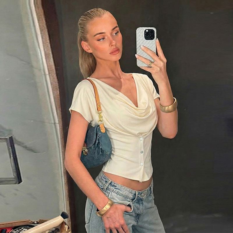 Short sleeve T-shirt European style tops