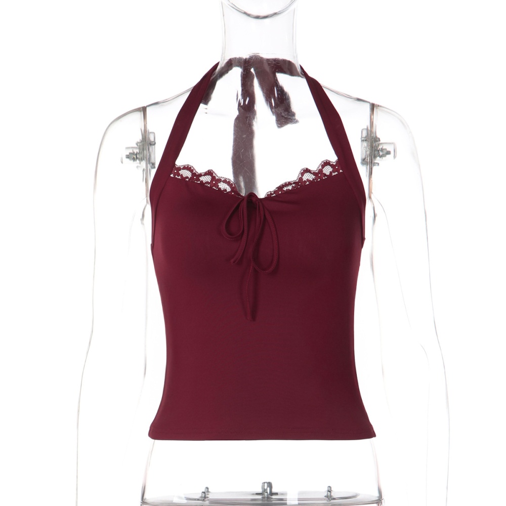 Fashion wrapped chest halter tops for women