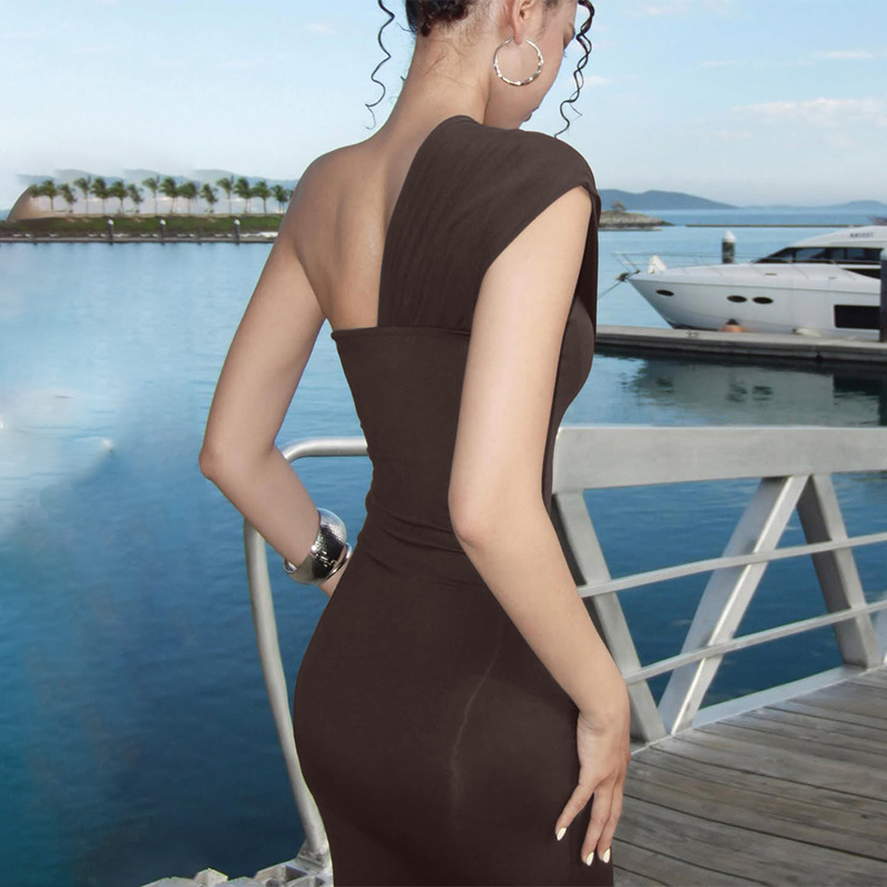 Fashion winter side hollow sexy dress for women