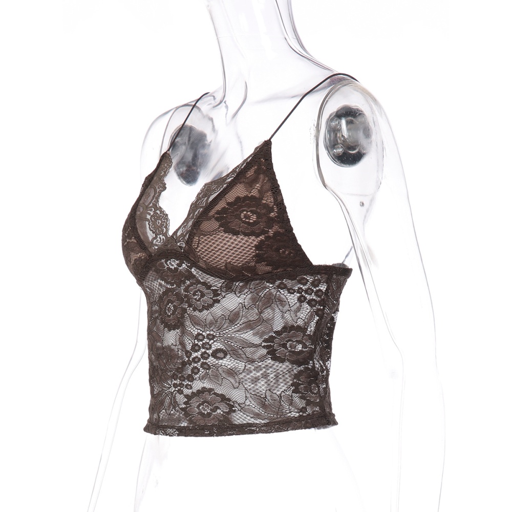 Perspective sling slim wrapped chest lace vest for women